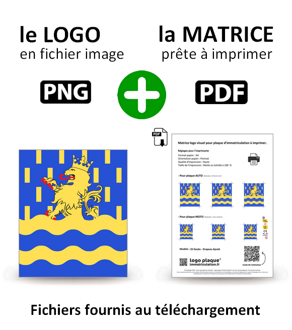 25 Doubs - Drapeau Ajusté