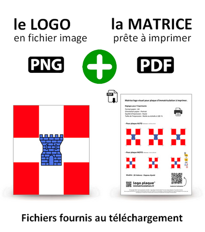 26 Valence - Drapeau Ajusté