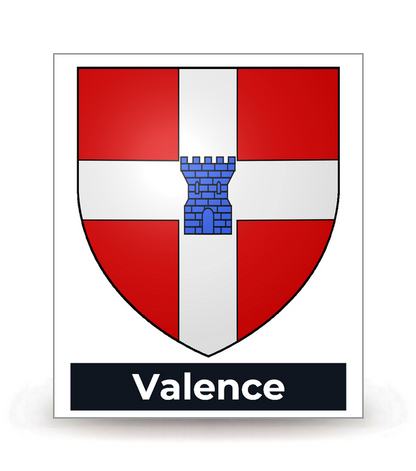 26 Valence - Blason - Autocollant plaque immatriculation®