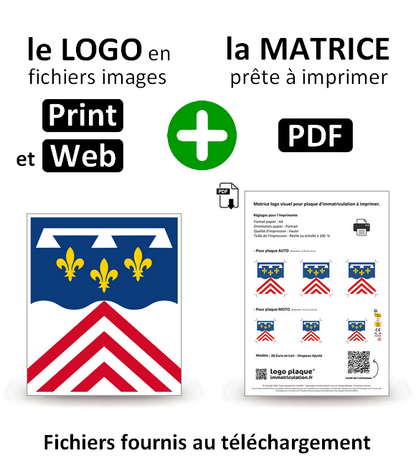 28 Eure-et-Loir - Drapeau Ajusté