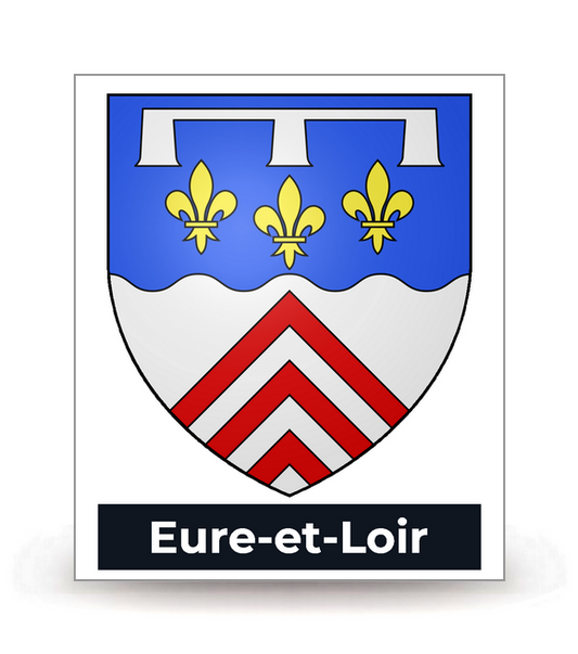 28 Eure-et-Loir - Blason - Autocollant plaque immatriculation®