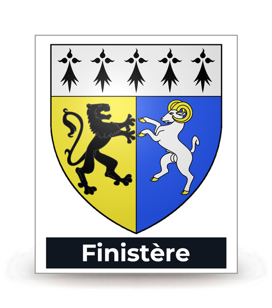 29 Finistère - Blason - Autocollant plaque immatriculation®