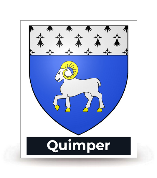 29 Quimper - Blason - Autocollant plaque immatriculation®