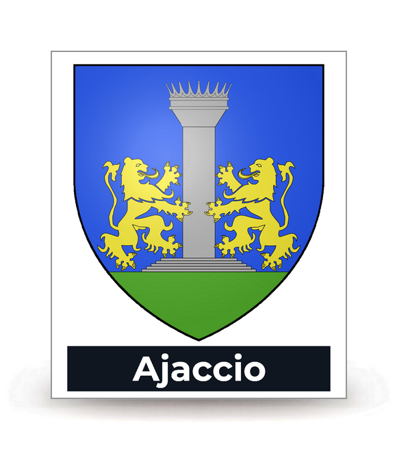 2A Ajaccio - Blason - Autocollant plaque immatriculation®