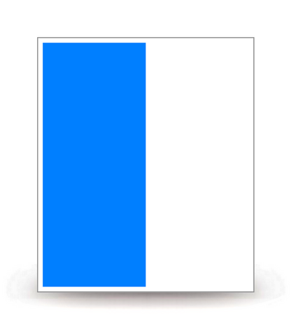 2A Ajaccio - Drapeau Ajusté - Autocollant plaque immatriculation®