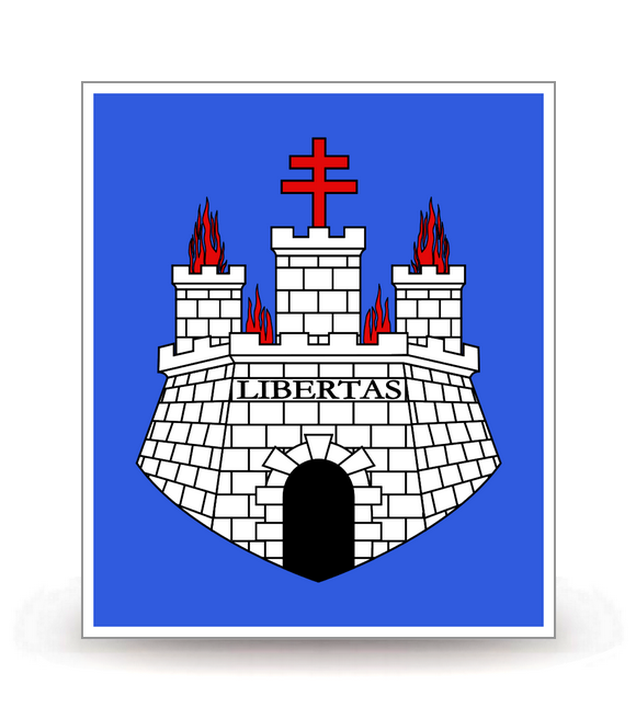 2A Bonifacio - Drapeau Ajusté - Autocollant plaque immatriculation®