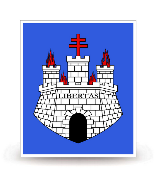 2A Bonifacio - Drapeau Ajusté - Autocollant plaque immatriculation®