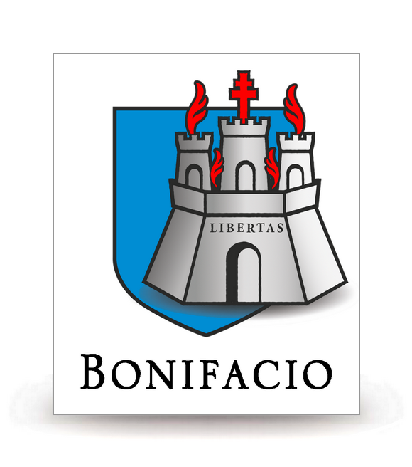 2A Bonifacio - Ville - Autocollant plaque immatriculation®
