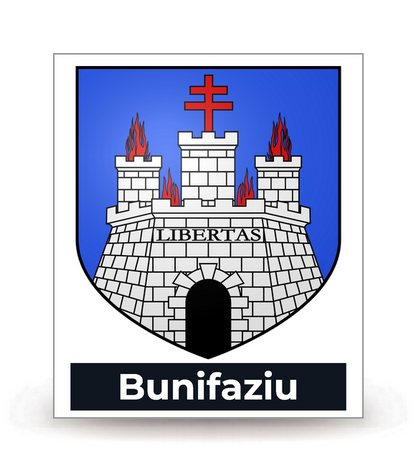 2A Bunifaziu - Blason - Autocollant plaque immatriculation®