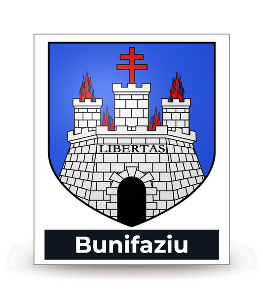 2A Bunifaziu - Blason - Autocollant plaque immatriculation®