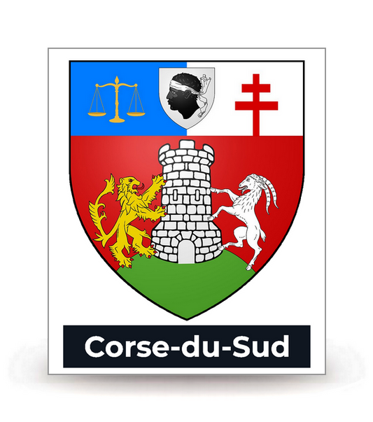 2A Corse-du-Sud - Blason - Autocollant plaque immatriculation®