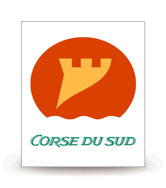 2A Corse-du-Sud - Département (2007) - Autocollant plaque immatriculation®
