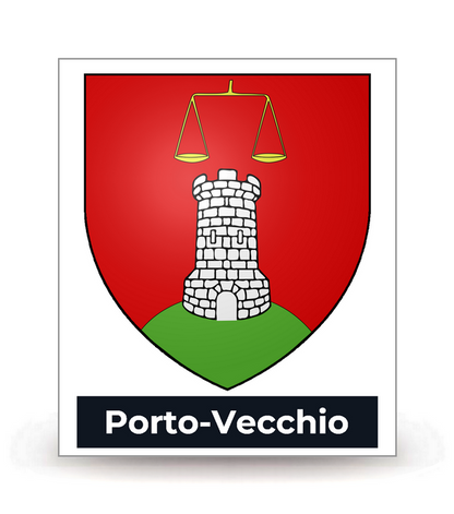 2A Porto-Vecchio - Blason  - Autocollant plaque immatriculation®