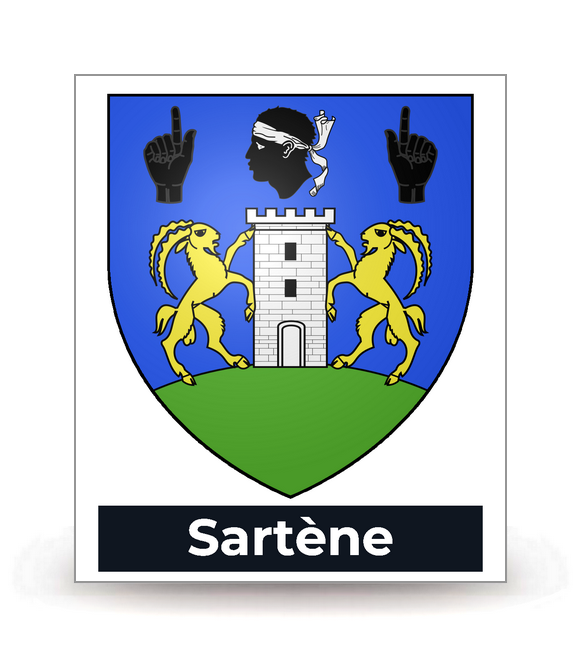 2A Sartène - Blason - Autocollant plaque immatriculation®