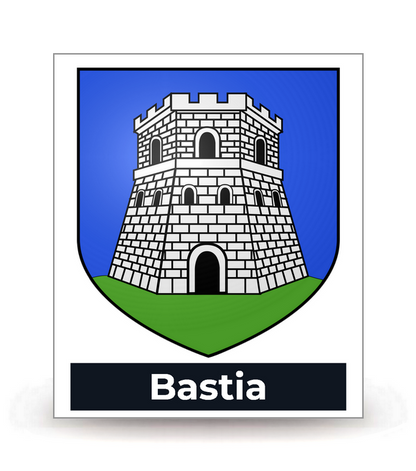 2B Bastia - Blason - Autocollant plaque immatriculation®