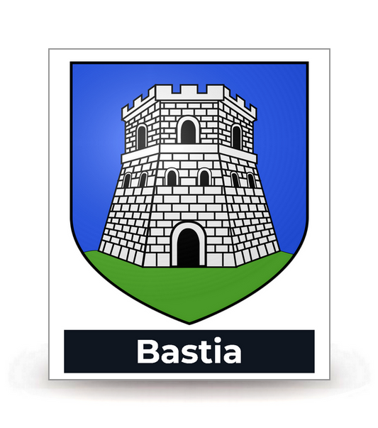 2B Bastia - Blason - Autocollant plaque immatriculation®