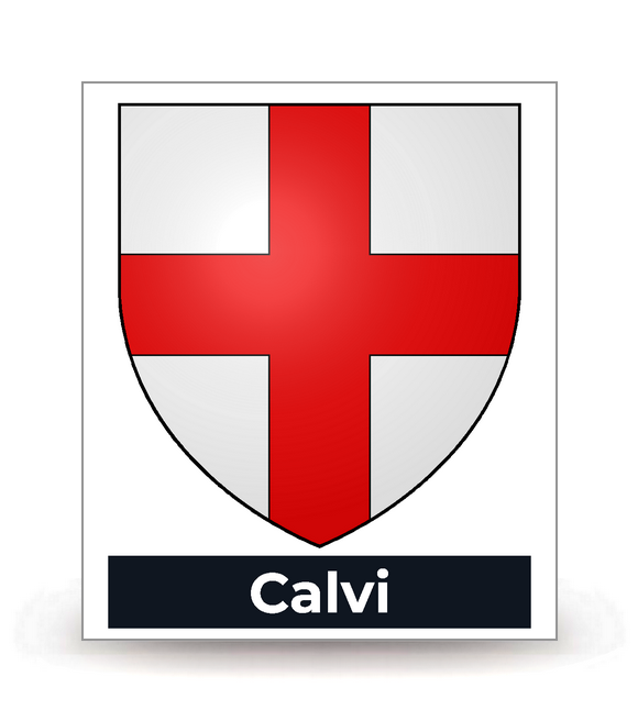 2B Calvi - Blason - Autocollant plaque immatriculation®
