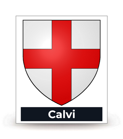 2B Calvi - Blason - Autocollant plaque immatriculation®
