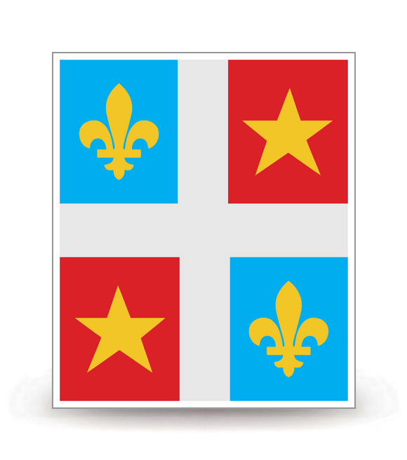 2B Corte - Drapeau Ajusté - Autocollant plaque immatriculation®