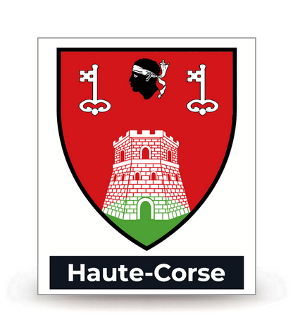 2B Haute-Corse - Blason - Autocollant plaque immatriculation®