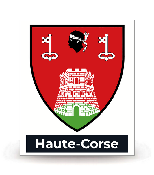 2B Haute-Corse - Blason - Autocollant plaque immatriculation®