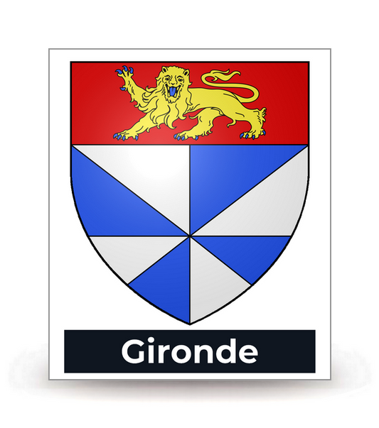 33 Gironde - Blason - Autocollant plaque immatriculation®