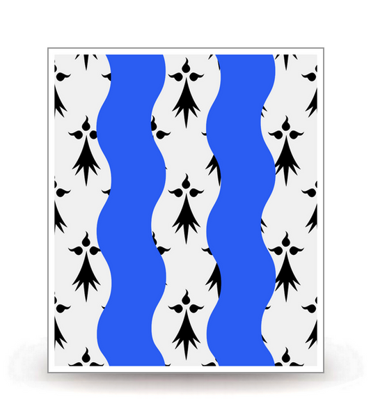 35 Ille-et-Vilaine - Drapeau Ajusté  - Autocollant plaque immatriculation®