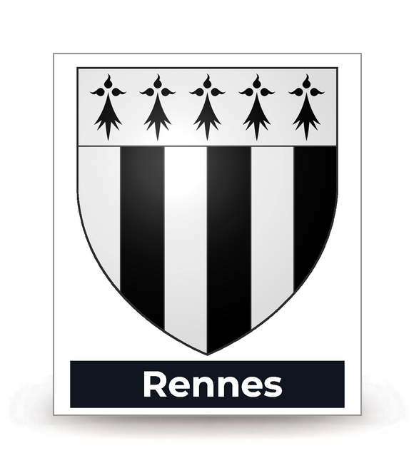 35 Rennes - Blason - Autocollant plaque immatriculation® – logo plaque ...