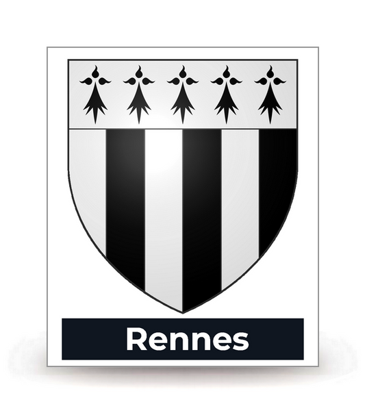 35 Rennes - Blason - Autocollant plaque immatriculation®