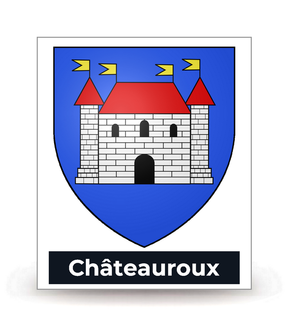 36 Châteauroux - Blason - Autocollant plaque immatriculation®