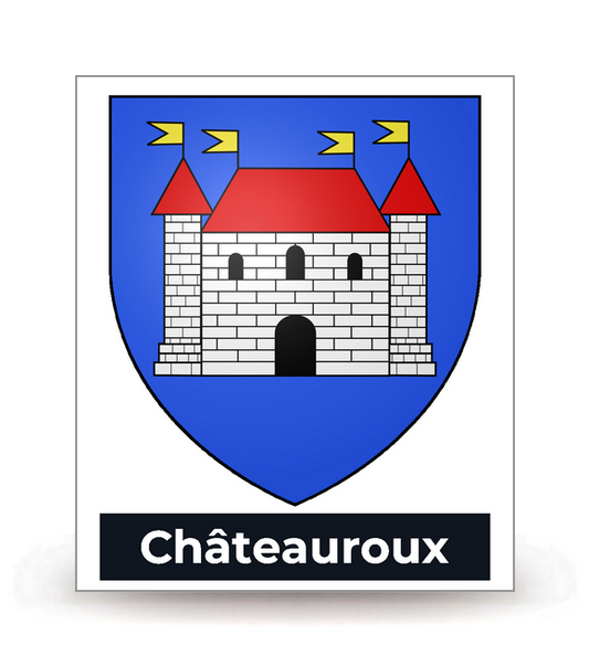 36 Châteauroux - Blason - Autocollant plaque immatriculation®