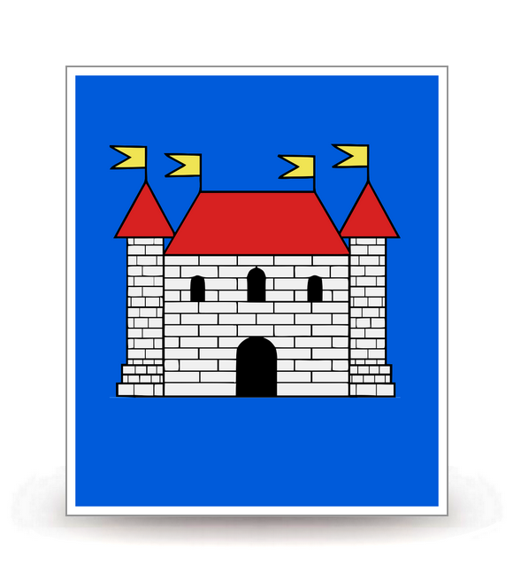 36 Châteauroux - Blason Drapé - Autocollant plaque immatriculation®