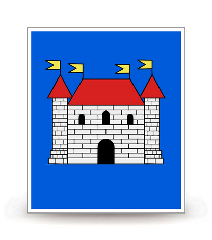 36 Châteauroux - Blason Drapé - Autocollant plaque immatriculation®