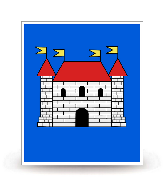 36 Châteauroux - Blason Drapé - Autocollant plaque immatriculation®