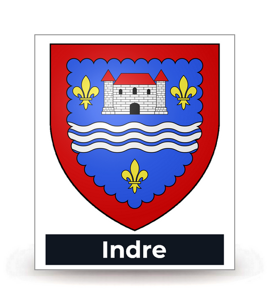 36 Indre - Blason - Autocollant plaque immatriculation®