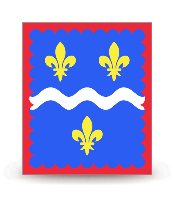 36 Indre - Drapeau Ajusté - Autocollant plaque immatriculation®
