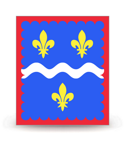 36 Indre - Drapeau Ajusté - Autocollant plaque immatriculation®