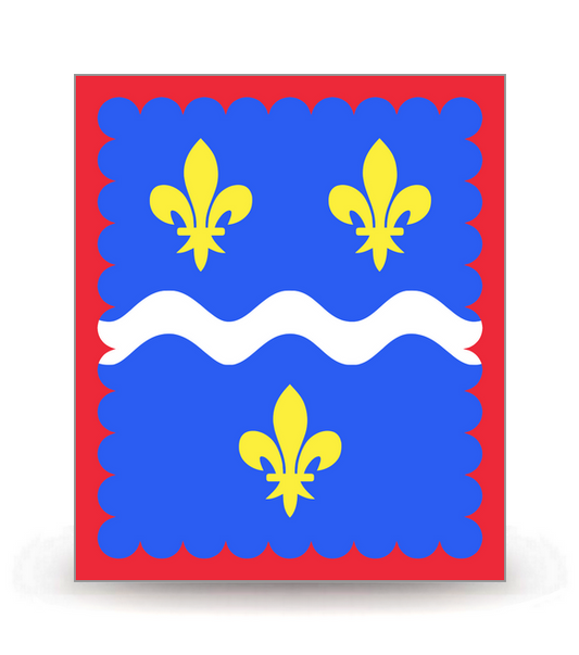36 Indre - Drapeau Ajusté - Autocollant plaque immatriculation®