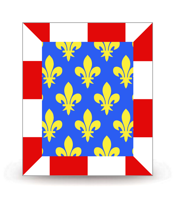 37 Indre-et-Loire - Drapeau Ajusté - Autocollant plaque immatriculation®