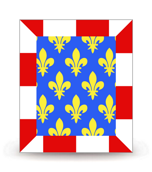 37 Indre-et-Loire - Drapeau Ajusté - Autocollant plaque immatriculation®