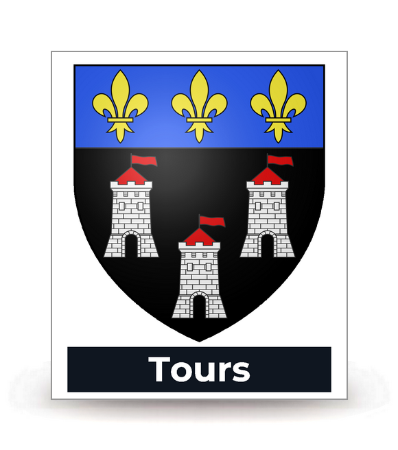37 Tours - Blason - Autocollant plaque immatriculation®
