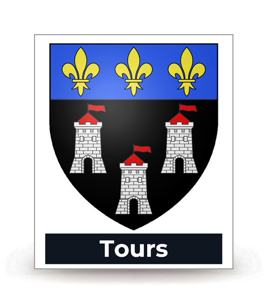 37 Tours - Blason - Autocollant plaque immatriculation®