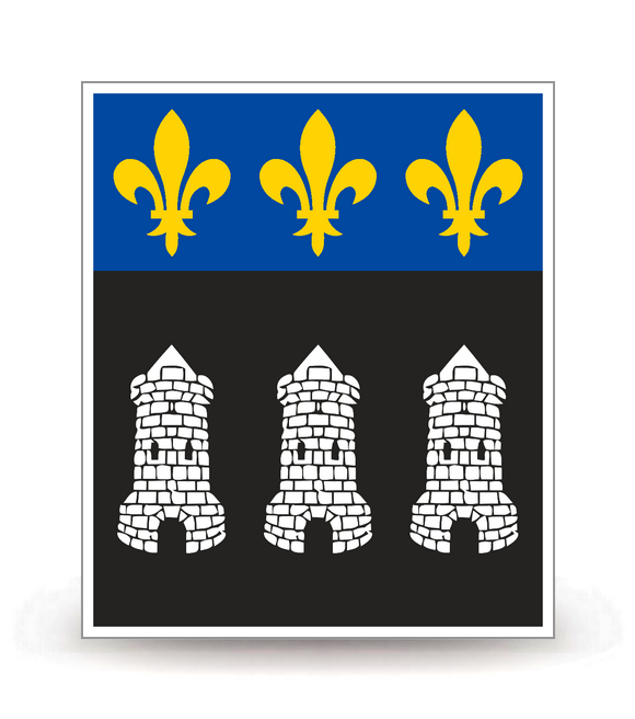 37 Tours - Drapeau Ajusté - Autocollant plaque immatriculation®