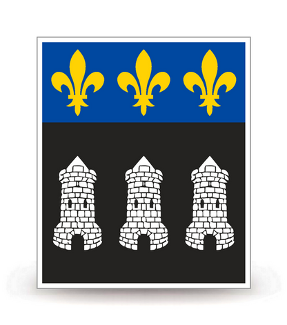 37 Tours - Drapeau Ajusté - Autocollant plaque immatriculation®