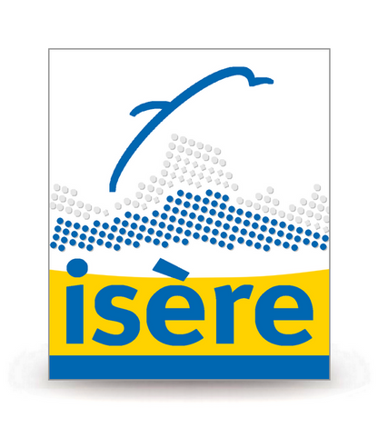 38 Isère - Département (2015) - Autocollant plaque immatriculation®