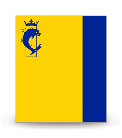 38 Isère - Drapeau Ajusté - Autocollant plaque immatriculation®