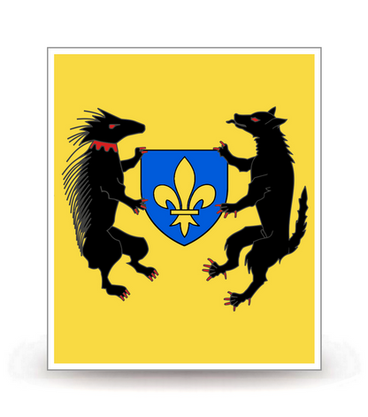 41 Blois - Blason Drapé - Autocollant plaque immatriculation®