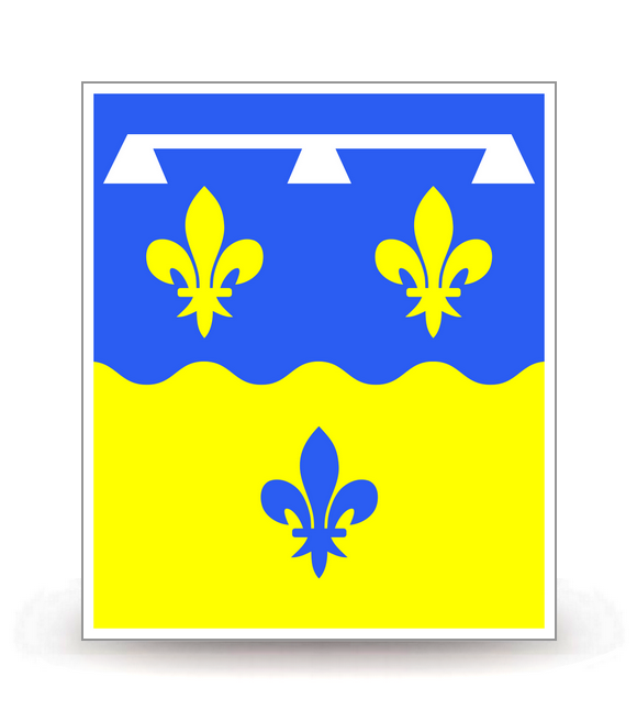 41 Loir-et-Cher - Drapeau Ajusté - Autocollant plaque immatriculation®