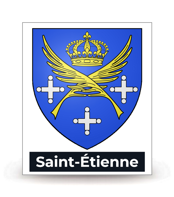 42 Saint-Étienne - Blason - Autocollant plaque immatriculation®