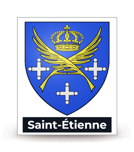 42 Saint-Étienne - Blason - Autocollant plaque immatriculation®